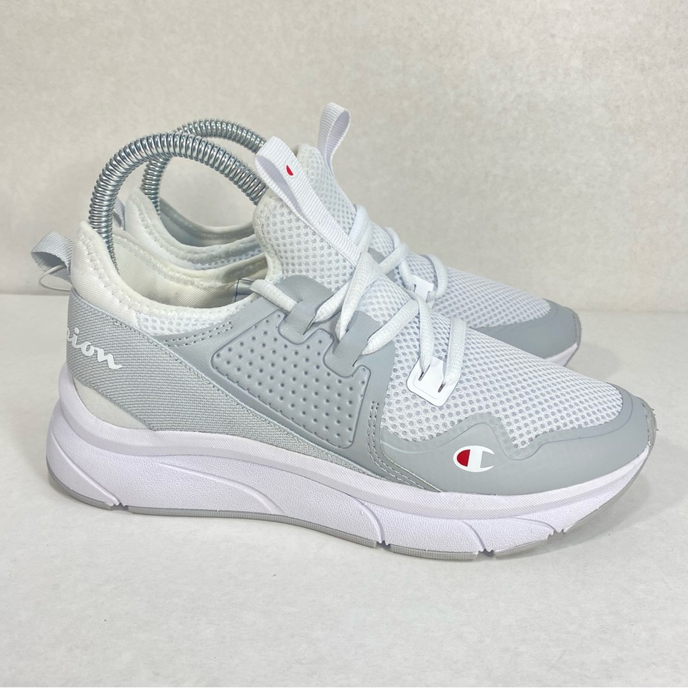 NEW Champion FLARE Cushion Fit Light Grey Tie Athletic Shoe No Tag; Women’s Sz 5